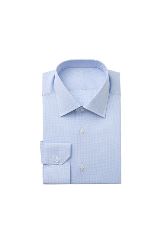Light Blue Square-Neck Men's Shirt