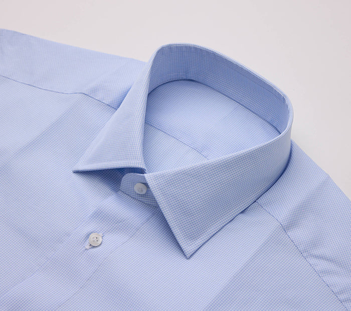 Light Blue Square-Neck Men's Shirt