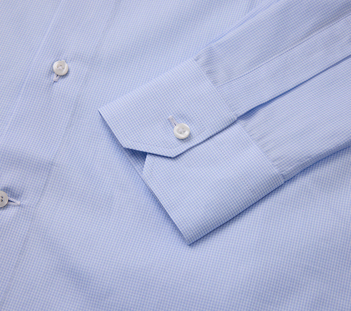 Light Blue Square-Neck Men's Shirt