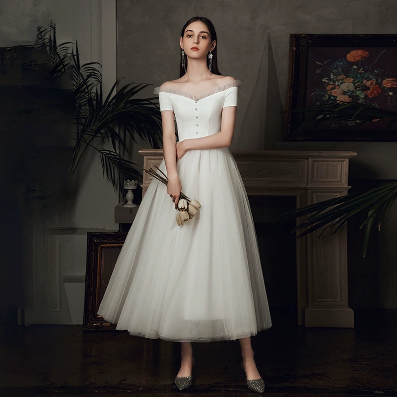 Off-Shoulder Wedding Gown