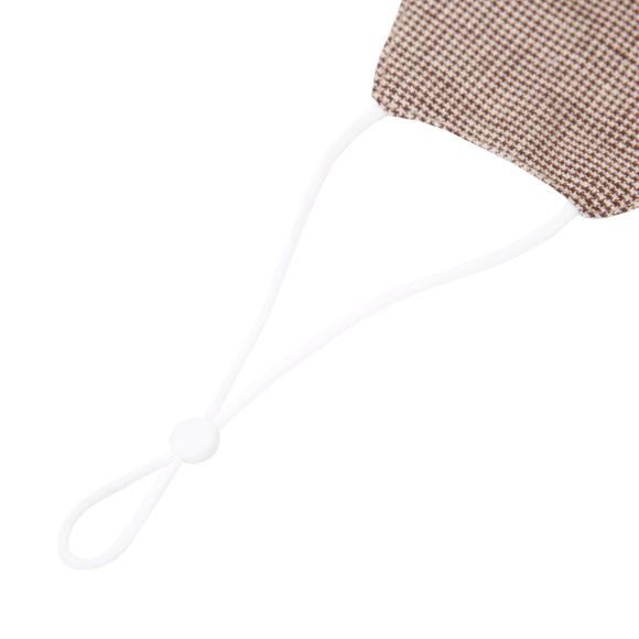 Kutehealth Designed Washable Mouth Cover with 3Pcs 5 Layers Filters -BROWN HOUNDSTOOTH