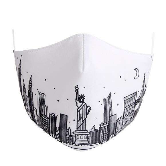 Kutehealth Designed Printed Washable Mouth Cover with 3Pcs 5 Layers Filters -NewYorkStatueofLiberty