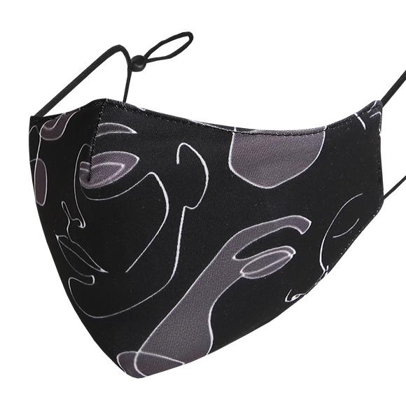 Kutehealth Designed Printed Washable Mouth Cover with 3Pcs 5 Layers Filters -MASK-A-RADE