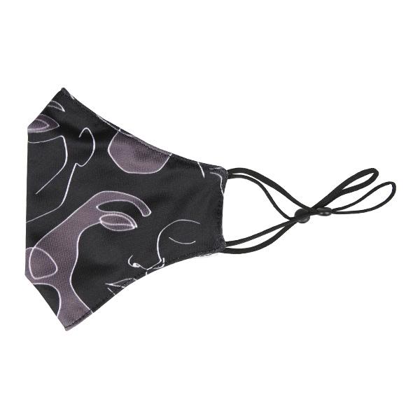Kutehealth Designed Printed Washable Mouth Cover with 3Pcs 5 Layers Filters -MASK-A-RADE