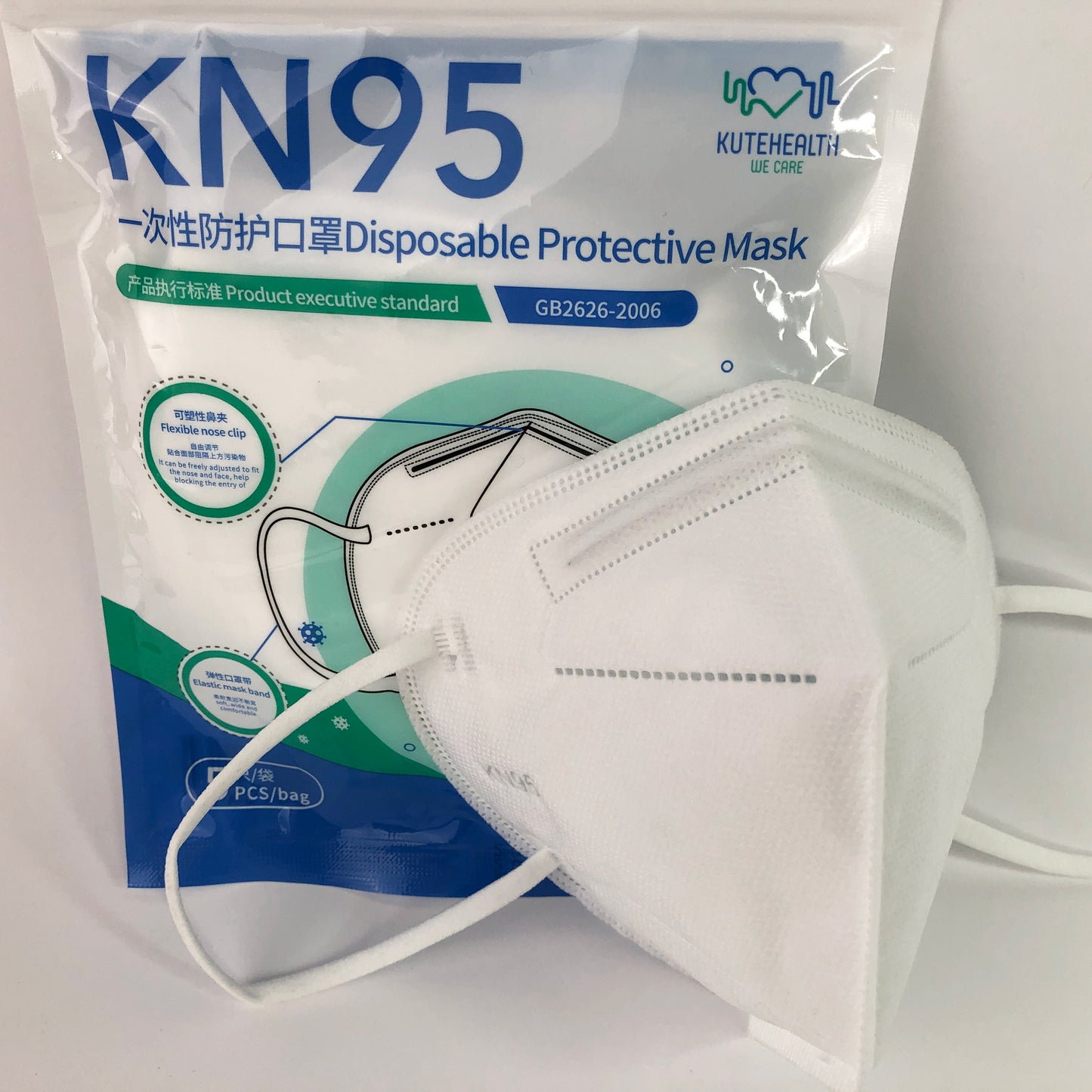 Kutehealth KN95 Mouth Cover(Package of 10)