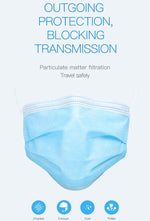 100pcs 3 Ply Disposable Medical Mask