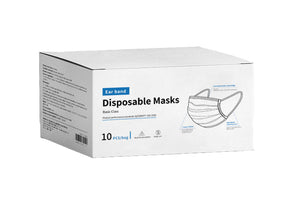 50pcs 3 Ply Disposable Face Masks Elastic Earloop