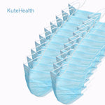 50pcs 3 Ply Disposable Face Masks Elastic Earloop