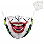 Kutehealth Grimace Printed Face Cover with Replace Filters for Party or Holiday