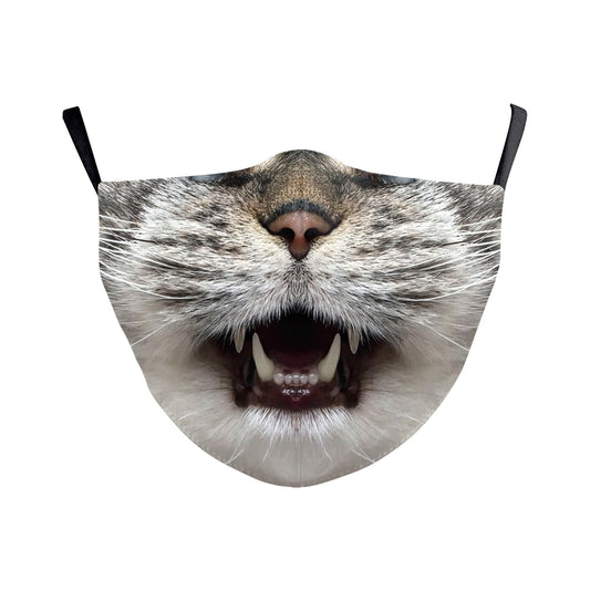 Kutehealth Animal Printed Custom Face Covering with PM2.5 Active Carbon Filters