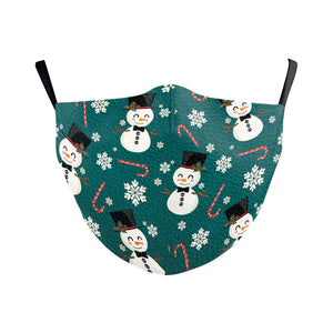 Kutehealth Cartoon Designed Printed Mouth Cover with 3Pcs 5 Layers Filters-For Christmas