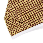 Kutehealth Designed Printed Washable Mouth Cover with 3Pcs 5 Layers Filters-YELLOW DAMASK