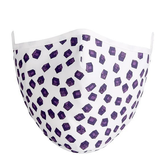 Kutehealth Designed Printed Washable Mouth Cover with 3Pcs 5 Layers Filters -BOXED OUT PURPLE