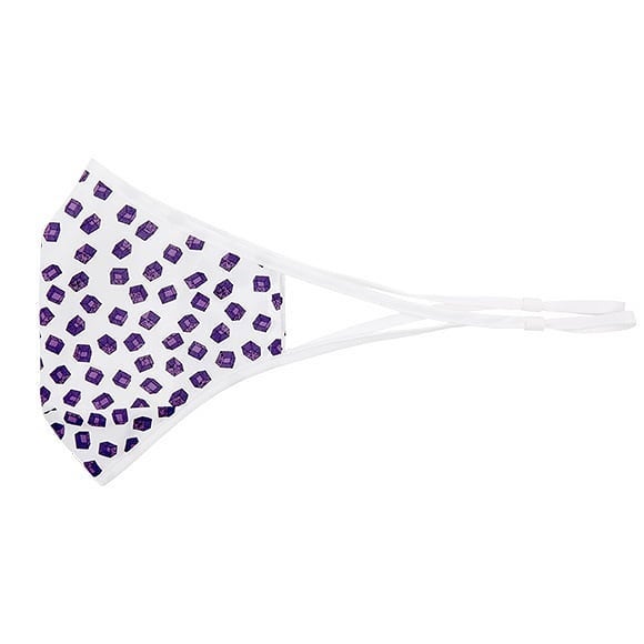 Kutehealth Designed Printed Washable Mouth Cover with 3Pcs 5 Layers Filters -BOXED OUT PURPLE