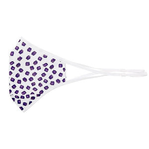 Kutehealth Designed Printed Washable Mouth Cover with 3Pcs 5 Layers Filters -BOXED OUT PURPLE