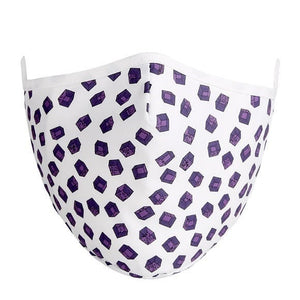Kutehealth Designed Printed Washable Mouth Cover with 3Pcs 5 Layers Filters -BOXED OUT PURPLE