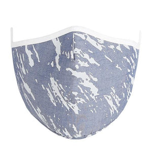 Kutehealth Designed Printed Washable Mouth Cover with 3Pcs 5 Layers Filters -BLUE TYE DYE