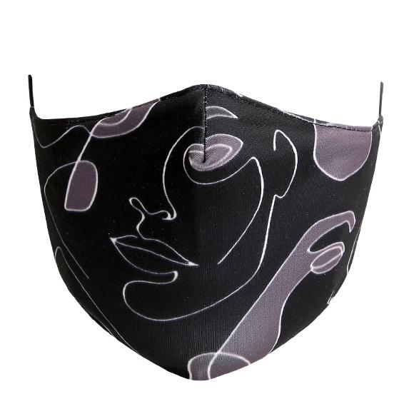 Kutehealth Designed Printed Washable Mouth Cover with 3Pcs 5 Layers Filters -MASK-A-RADE