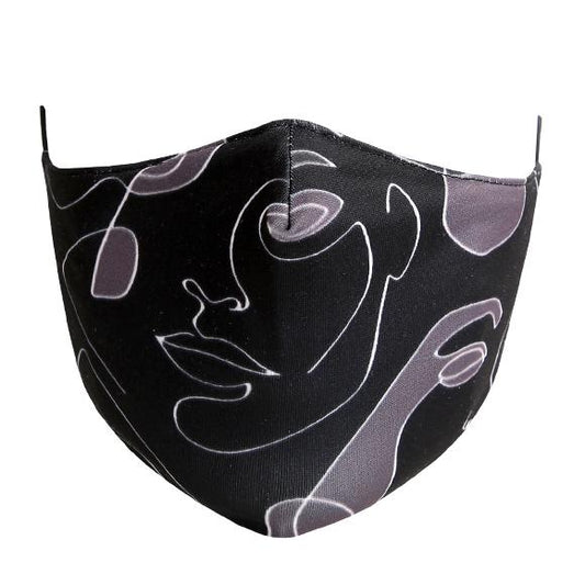 Kutehealth Designed Printed Washable Mouth Cover with 3Pcs 5 Layers Filters -MASK-A-RADE