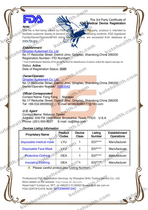 100pcs 3 Ply Disposable Medical Mask